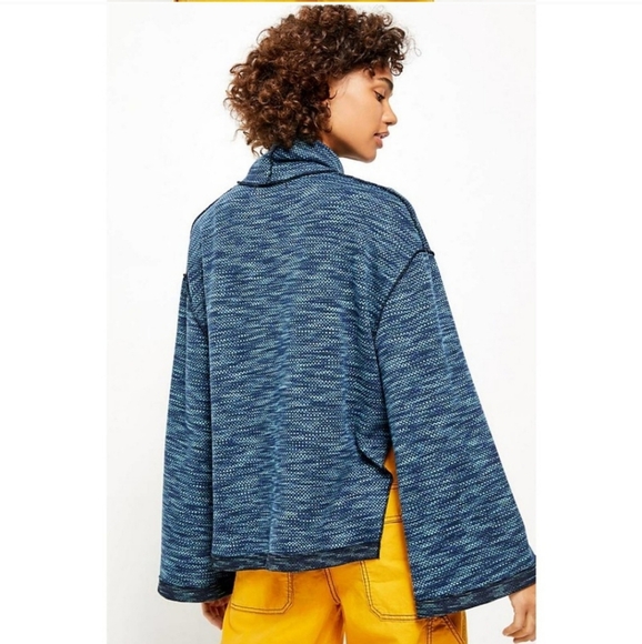 Free People Sunny Days Turtleneck Sweater Blue XS - Picture 2 of 15